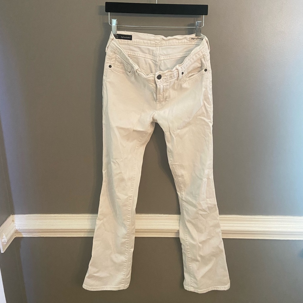 Citizens of humanity high rise boot cut white jean size 28